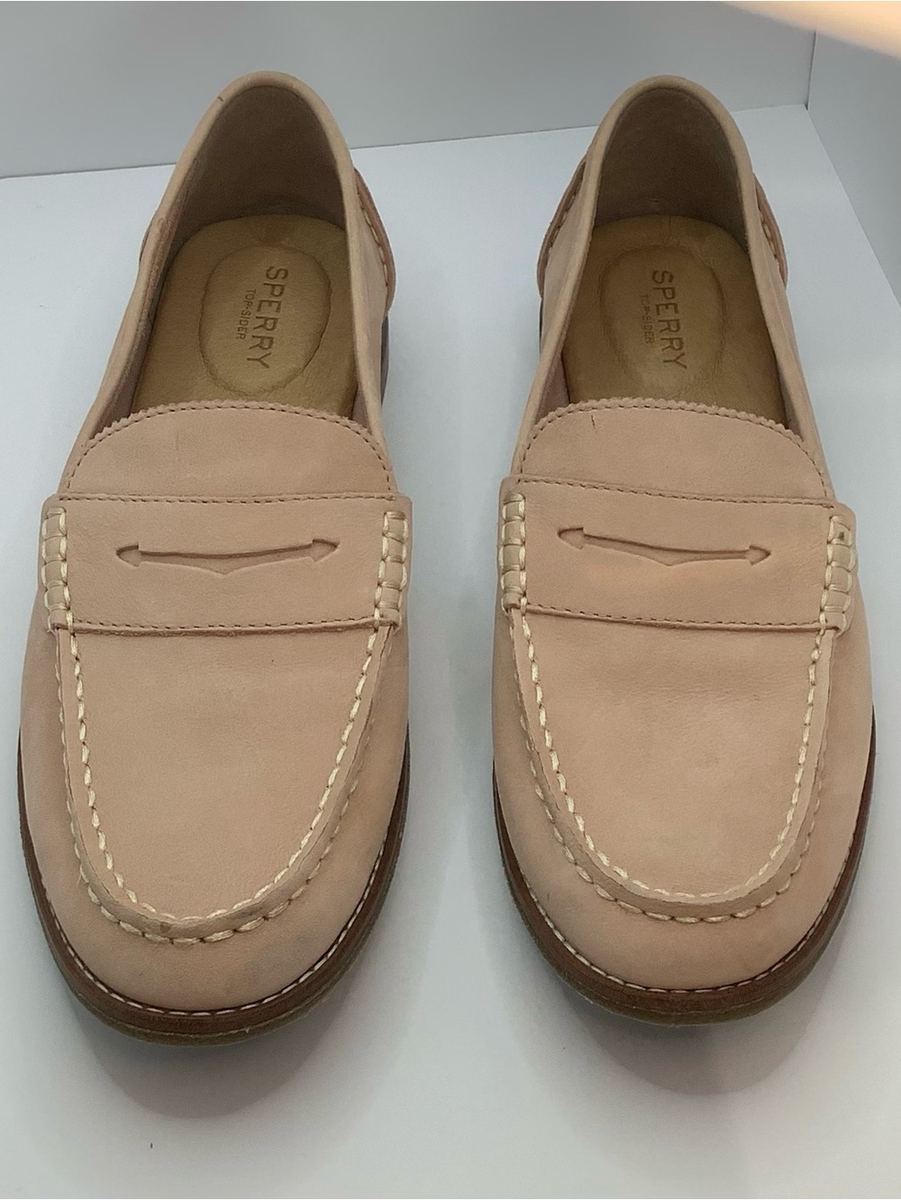 Sperry Women’s Blush Pink Suede Penny Loafers